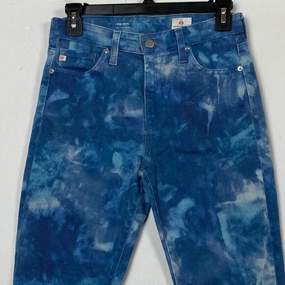 AG Adriano Goldschmied The Mari Abstract Tie Dye Night Rain Jeans Size 27 - Picture 3 of 12